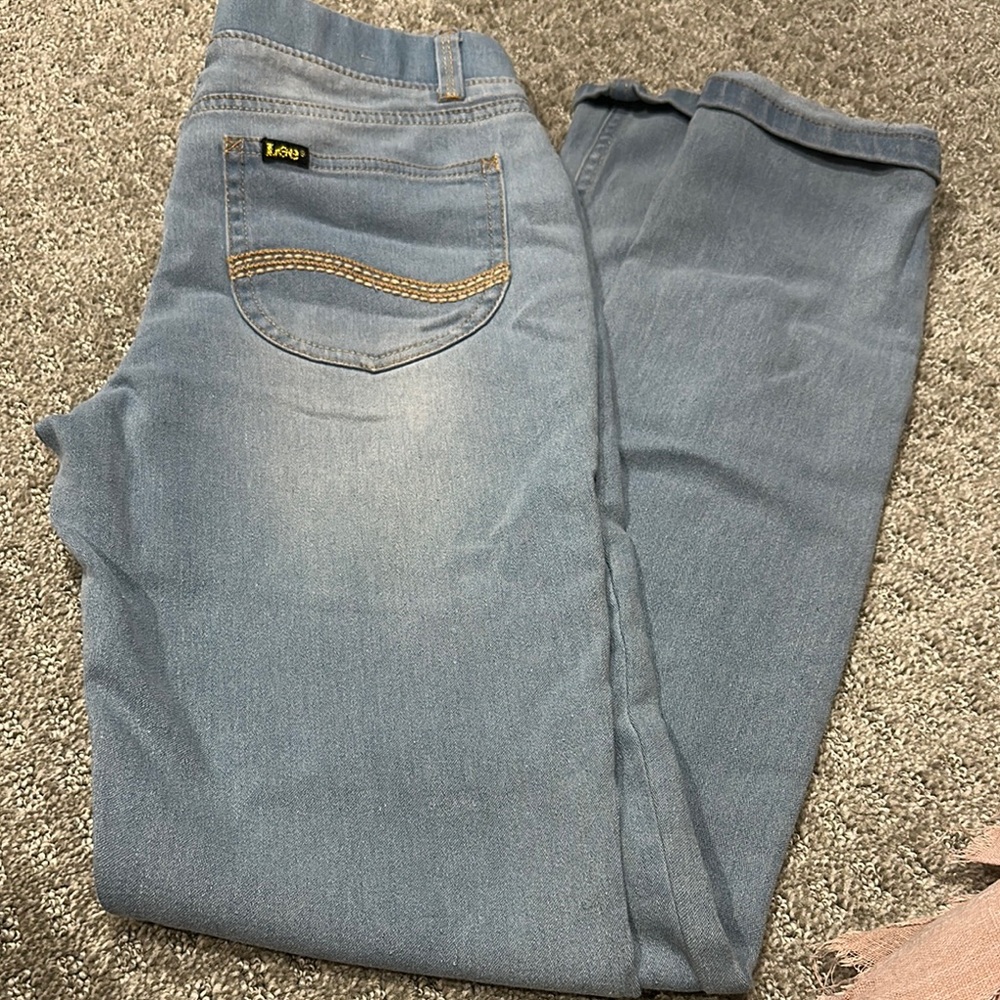 Lee Denim Blue Jeans with Tan Stitching